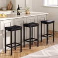 thumbnail image 6 of HOOBRO Bar Stools, Set of 2 Bar Chairs, Counter Height Stools, Saddle Barstools with Curved Surface, 24.8 Inches, 2.4" Thick Upholstery, for Kitchen, Dining Room, Cafe Black BB10BY01, 6 of 9