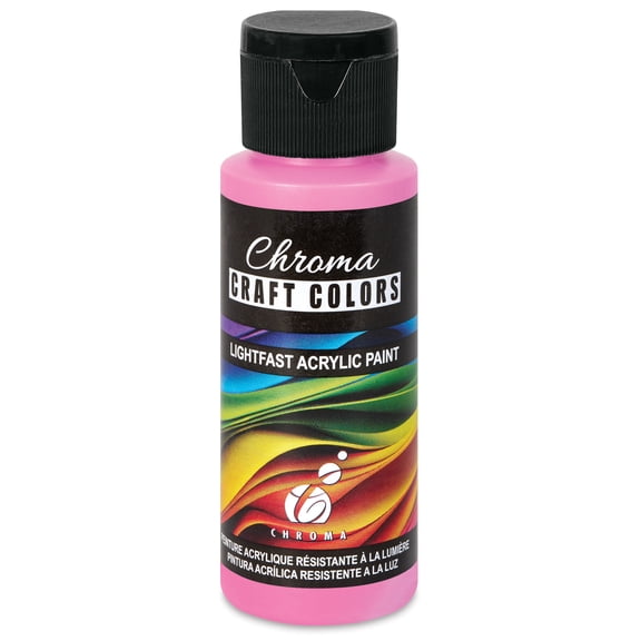 Chroma Craft Colors Acrylic Paint - Pretty in Pink, 2 oz
