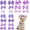 Purple, variant on 20 count Cute  Hair Bows with Rubber Bands Elastic  Mix Style Lace Rhinestone  for Furry Puppy  Pet Girl, Sky Blue