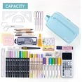 thumbnail image 2 of Big Capacity Pencil Case Pen Pouch Holder Bag Large Storage Art Supply Marker Durable Stationery Office Desk Organizer Portable for Adults（Green）, 2 of 6