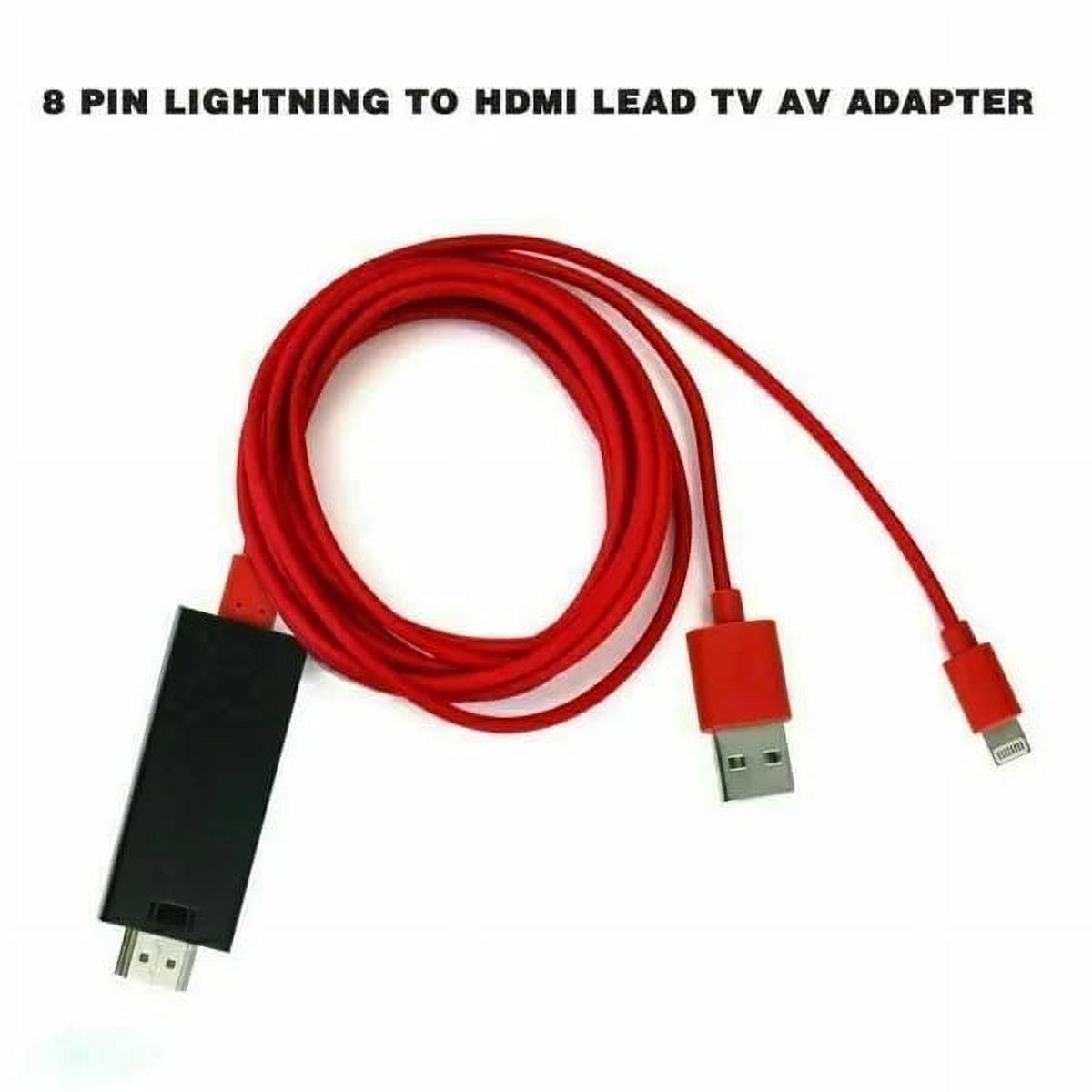 Lightning Digital AV Adapter [Apple MFi Certified] IPad HDMI Adapter Lightning To HDMI Plug And Play Cable For IPhone 14/13/12/SE/11/XS/XR/X/8/7/ IPad To TV/HDTV/Monitor/Projector
