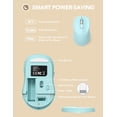 thumbnail image 5 of Wireless Mouse for Laptop, Ergonomic Silent Computer Mouse with USB & USB-C, 3 DPI 6 Buttons,Light Blue, 5 of 8