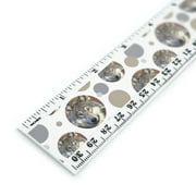 Gray Wolf with Fall Background 12 Inch Standard and Metric Plastic Ruler