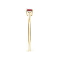 thumbnail image 4 of Angara Natural Ruby Ring - Two-Stone Square Ruby & Pear Diamond Open Ring in 14K Yellow Gold for Women (Ring Size = 11), 4 of 10