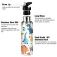 thumbnail image 3 of ALAZA Cute Dinosaurs Cartoon Water Bottle Insulated Flask Stainless Steel Straw Lid 20 oz, 3 of 6