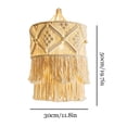 thumbnail image 4 of Ruiboury Macrame Lamp Shade Bohemian Handmade Woven Pendant Protector Handcraft Tassel Modern Light Cover Coffee Decorations, 4 of 6