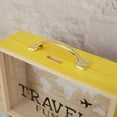 thumbnail image 2 of Adventure Archive Box, Travel Shadow Box, Ticket Shadow Box with Slot, 8Inch Memory Boxes for Keepsakes Wood Color, 2 of 8