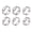Silver, variant on 6Pcs Round Grooved Finger Ring Stainless Steel Inlay Ring Core Blank Grooved