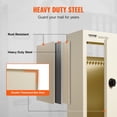 thumbnail image 4 of VEVOR Through The Wall Drop Box, Heavy Duty Steel Through the Wall Mailbox with 2.8-7.9" 13" Combination Lock, 12.5x6.3x16.9" Mail Drop Box, Beige, 4 of 9