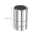 thumbnail image 2 of Unique Bargains 24mm 12 Point Shallow Socket 3/4' Drive Standard Metric Chromium Vanadium Steel, 2 of 5
