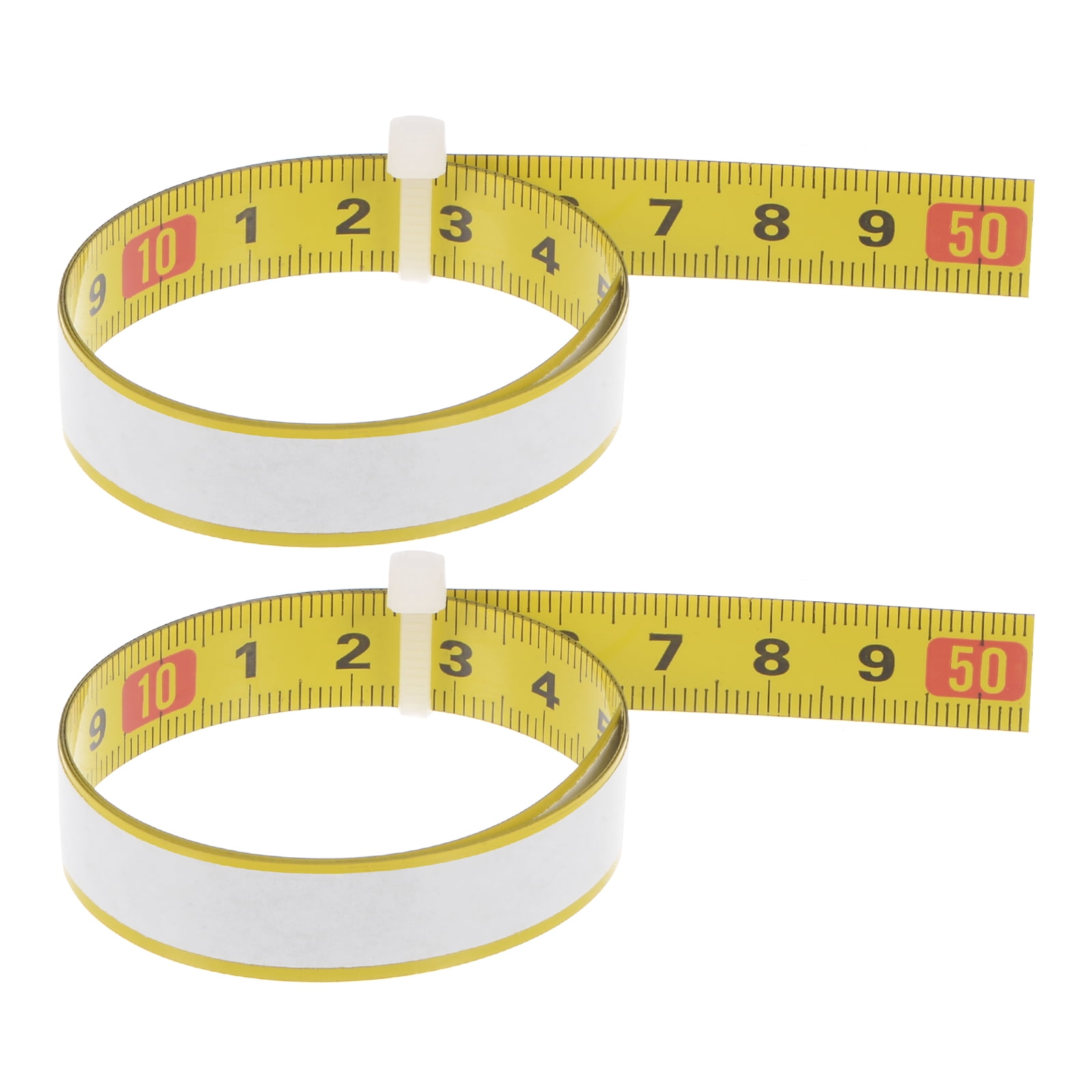 2 Packs Self Adhesive Tape Measure 50cm Left to Right Sticky Steel
