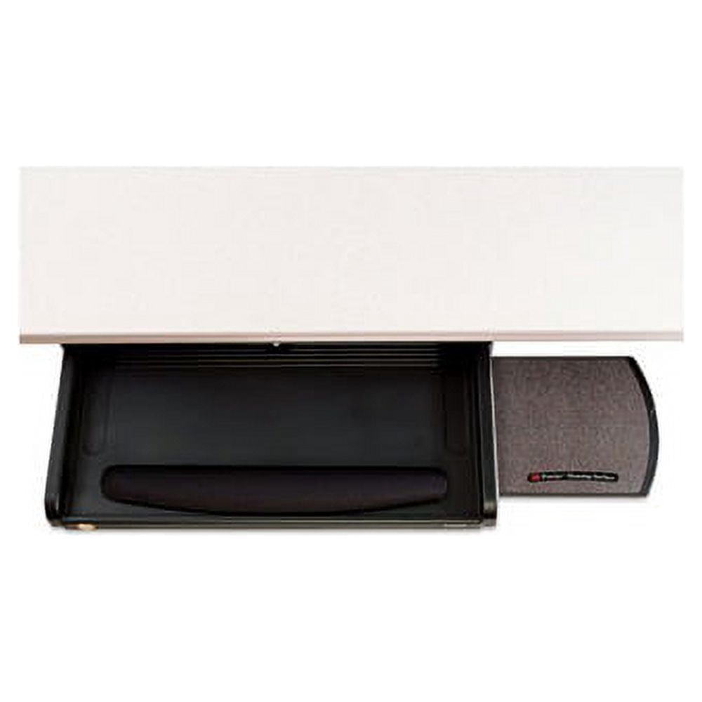 3M™ Underdesk Adjustable Keyboard Drawer With Wrist Rest, Black