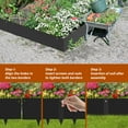 thumbnail image 4 of Black Garden Edge for Landscaping Corten Steel Metal Landscape Lawn Edging Borders Stakes DIY Flower Bed Divider Strips Decorative Grass Plant Yard Outdoor Pathway No Dig Hammer-in, 6 Inches, 4 of 9