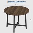 thumbnail image 2 of 31.5" Round Dining Table Seats 2-4, Wood Top Metal Frame, Space Saving Kitchen Table, Chairs Not Included, 2 of 7