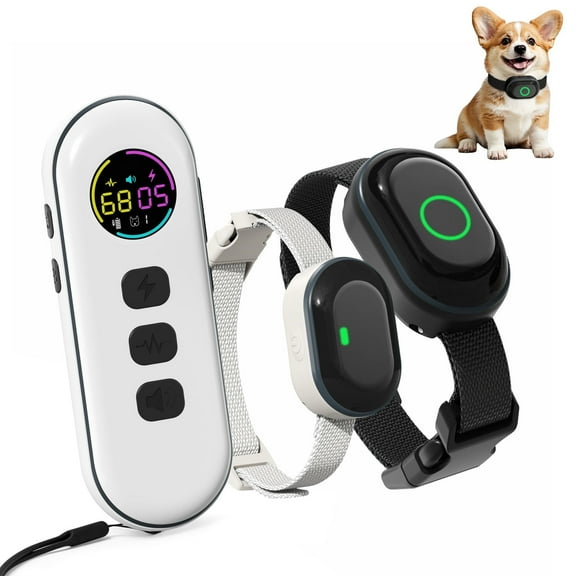 Lychee Training Collar for Two Dogs，One Large(10-120lbs) and One Small (5-50lbs) Sport Dog Correction Shock Collar for Training with 1300FT Remote Control, IPX7 Waterproof and Rechargeable