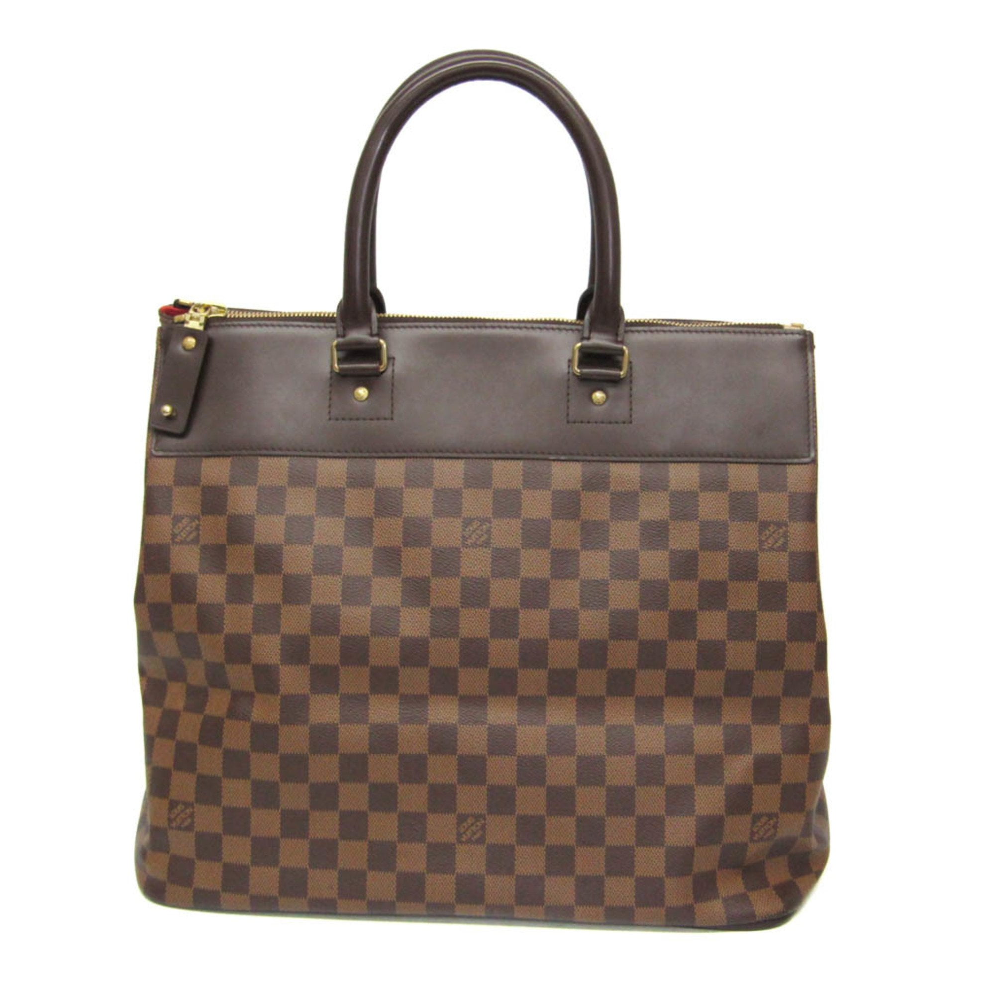 Pre-Owned Louis Vuitton Damier Greenwich PM N41165 Men,Women Boston Bag Ebene (Good)