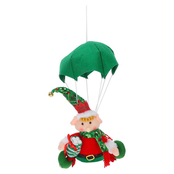 Elfo muñeca paracaídas ornamento árbol de Navidad colgante muñeca decoración ventana exhibición ornamento decoración interior decoración de Navidad ornamento de Navidad