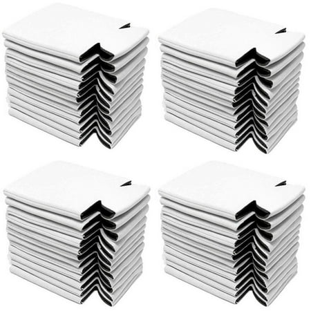 

40PCS Neoprene Beer Can Cooler Drink Cup Sleeve Insulator Wrap Cover New White