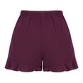 thumbnail image 6 of aidice Womens Plus Size Shorts Elastic Waisted Ruffled Shorts with Pockets Summer Lightweight Cotton Shorts, 6 of 7
