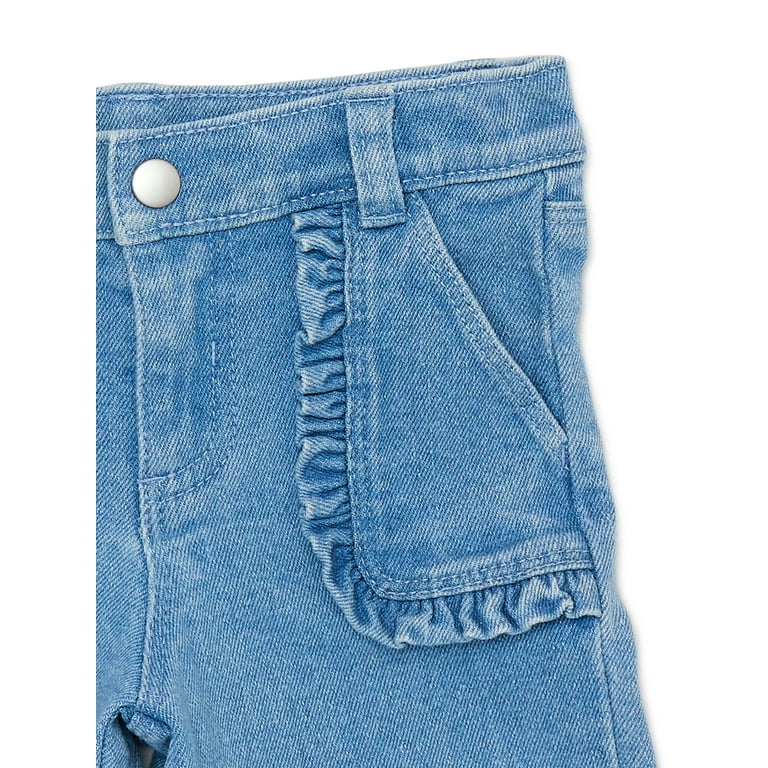 Wonder Nation Baby and Toddler Girls Wide Leg Jeans, Sizes