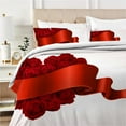 thumbnail image 3 of Duvet Cover Set Rose Heart Shaped Printed Bedspreads Women Adult Valentine's Day Bed Gift Bedding Suit, 3 of 6