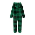 thumbnail image 7 of Xcmzpl Girls Fleece Zip Up Jumpsuits Kids Hooded Rompers Plaid Fuzzy Flannel Onesie Winter Warm Zipper Playsuit Jumper with Pocket 5-15Y, 7 of 7
