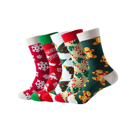 

STARVNC Women Christmas Elements Print Soft Cotton In Tube Socks 1 Pack