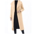 thumbnail image 3 of Puntoco Ropa de invierno para mujer, talla grande, abrigo de algodón de cuero con solapa cálida, chaqueta de manga larga Puntoco Puntoco-1, 3 of 4