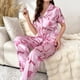 thumbnail image 5 of Gibobby Ropa de dormir suelta y esponjosa Conjuntos de pijamas para mujer Rosa L, 5 of 5