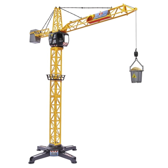 Playset Dickie Toys Giant Crane de 40 cm con mando a distancia, color amarillo
