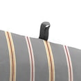thumbnail image 6 of Jordan Manufacturing 72" x 22" Degret Hemlock Gray Stripe Rectangular Outdoor Chaise Lounge Cushion with Ties and Hanger Loop, 6 of 9