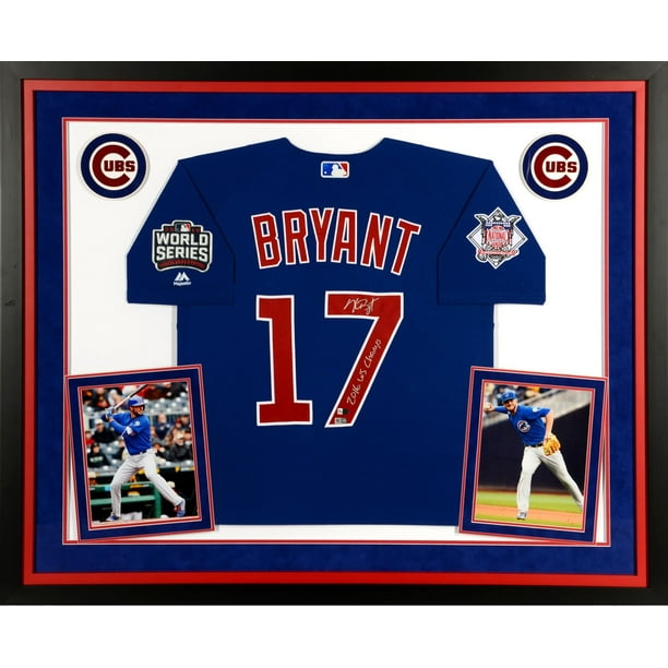 Kris Bryant Chicago Cubs Autographed Majestic Authentic Jersey with 2016  WS Champs Inscription
