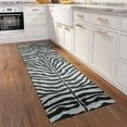 thumbnail image 2 of Safari Indoor/Outdoor Grey Zebra 2’3" x 7’6" Non-Skid Runner Rug, 2 of 8
