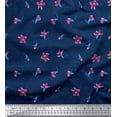thumbnail image 1 of Soimoi Japan Crepe Satin Fabric Dot & Wildflower Floral Print Sewing Fabric Yard 42 Inch Wide, 1 of 1