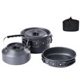 thumbnail image 3 of Kuntesetty 3 Pieces Camping Cooking Set Camping Cookware Foldable Handle Aluminum Alloy, 3 of 9