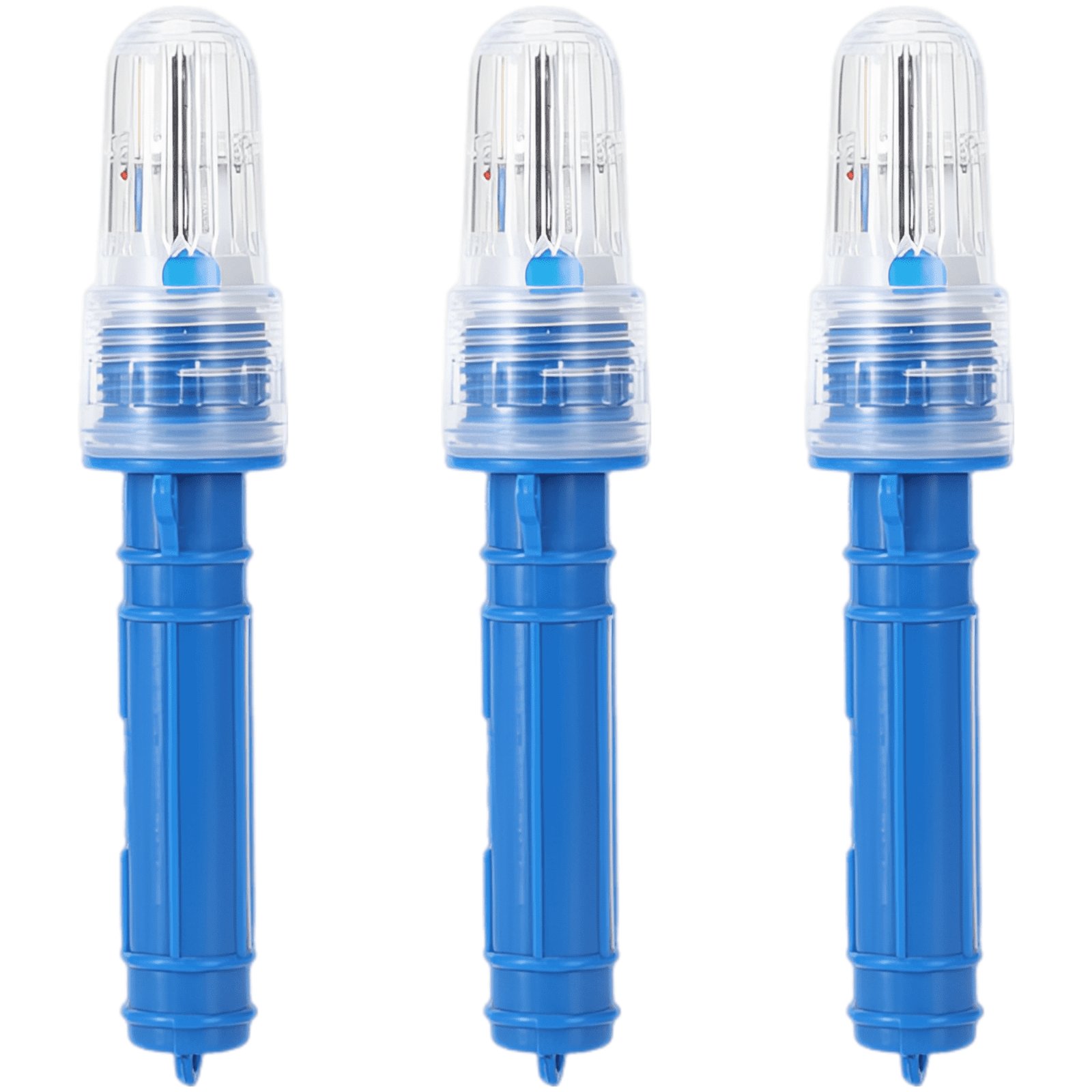 3 Pcs Marine LED Signal Lights, Waterproof Emergency Signals Boat Flares with Blue Flashing Light for Fishing Nets Buoys, Light Controlled Warning Fishing Net Lights for Night Boating Life Rafts
