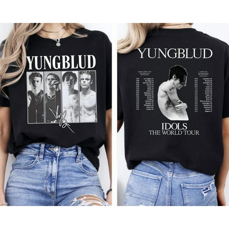 YUNGBLUD グラフィックTシャツ Lサイズ Yungblud 2025 Concert Shirt, 2025 Yungblud Idols World Tour