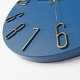 thumbnail image 3 of Reloj de pared silencioso que no hace tictac, reloj de decoración de estilo moderno para el hogar, oficina, escuela, cocina, dormitorio, sala de estar (azul), 3 of 5