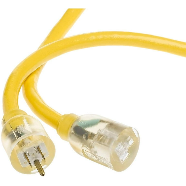 Yellow Jacket 2806 Contractor Extension Cord with Lighted End, 100 Foot