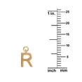 thumbnail image 2 of Precious Stars 14K Goldplated Sterling Silver Polished "R" Charm With Goldfilled 1.5mm Cable Chain, 2 of 3