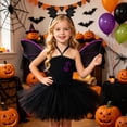 thumbnail image 6 of SUXIAN Girls Dress Halloween Sleeveless Tutu Headband Fancy Party Outfit 2 8 Years Dresses For Girls Black_004 3-4 Years, 6 of 6