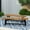 Black, variant on Dining Benches Dining Bench, Acacia Wood with Iron Legs, Modern, Contemporary, Dark Brown and White, Wash,Wooden Dining Benches