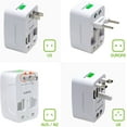 thumbnail image 2 of Universal Travel Portable Worldwide Power Adapter Converter All in One International Out of Country, Travel Wall Charger Plug for Input in USA EU UK France Italy Australia India Outlets, 2 of 7