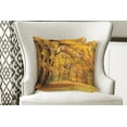 thumbnail image 4 of Ambesonne Scenery Throw Pillow Cover 2 Pack, Fall Pale Maple Trees, 24", Orange Brown, 4 of 6