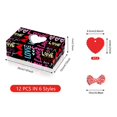 thumbnail image 2 of Michellecmm Valentines Candy Heart Box 12Pcs White Cardboard Heart Letter Print Chocolate Presents Boxes for Birthday, Valentine's Day, 2 of 7