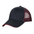 thumbnail image 1 of Port Authority ®  Double Mesh Snapback Sandwich Bill Cap. C818 Osfa Black/ Red, 1 of 1