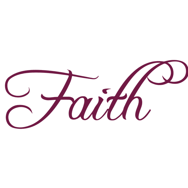 Faith Vinyl Decal Sticker Quote Small Violet Walmart Com Walmart Com