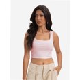 thumbnail image 3 of Women's Square Neck Crop Top Basic Sleeveless Fitted Tank Top Casual Cami, 3 of 6