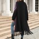 thumbnail image 5 of Suéter de ganchillo para mujer cárdigans de punto con dobladillo con flecos prendas de vestir abrigo suéter con borlas Tops, 5 of 9