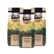 Café Britt® - Costa Rican Breakfast Blend Coffee (12 oz.) (3-Pack) - Whole Bean, Arabica Coffee, Kosher, Gluten Free, 100% Gourmet & Medium Dark Roast (1 Year Shelf-Life)